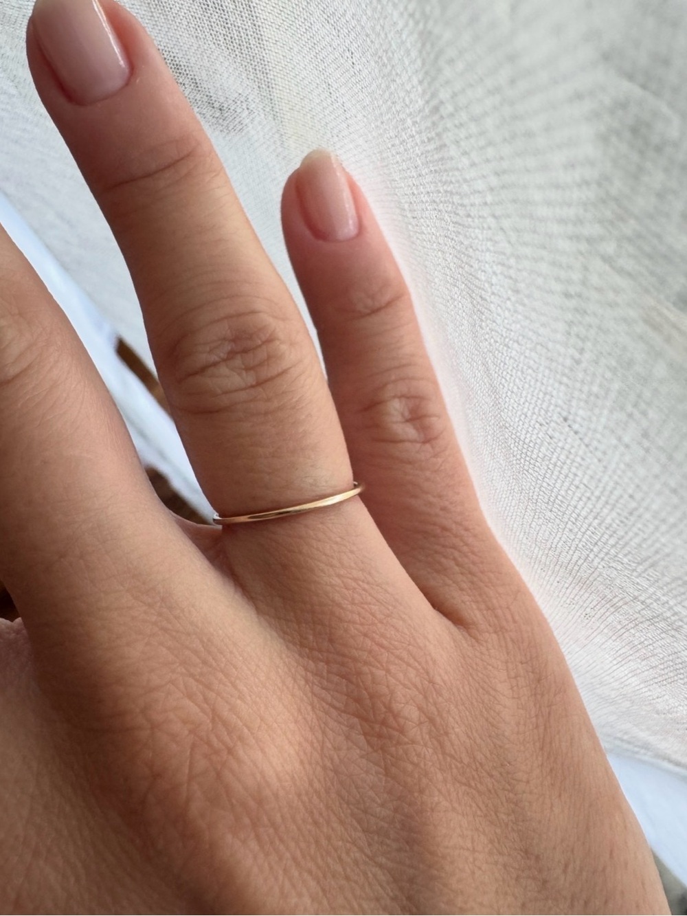 Catbird Delicate Gold Stacking Ring - Picture 3 of 7